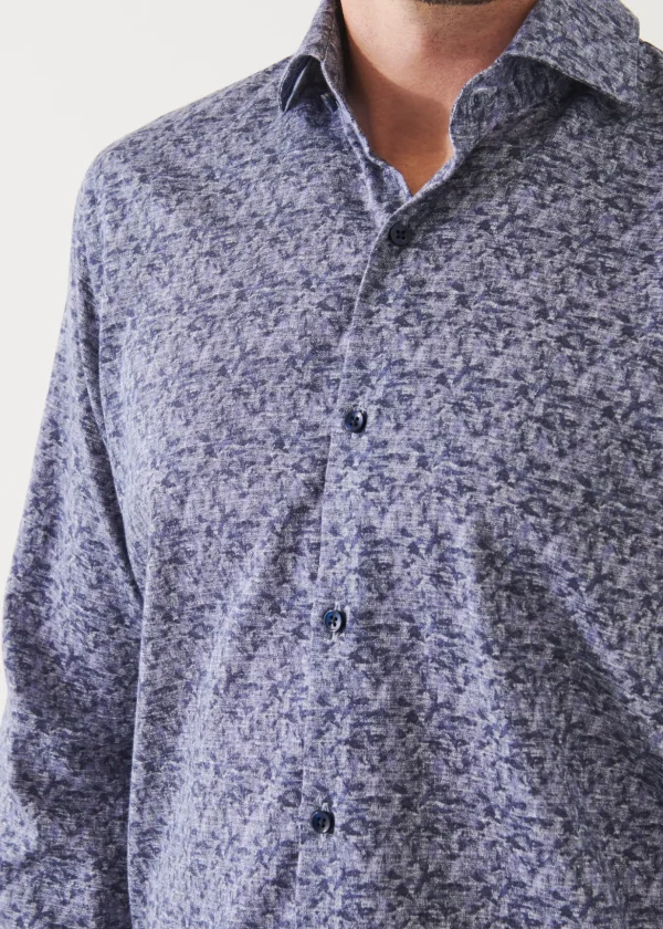 Abstract Print Cotton Shirt