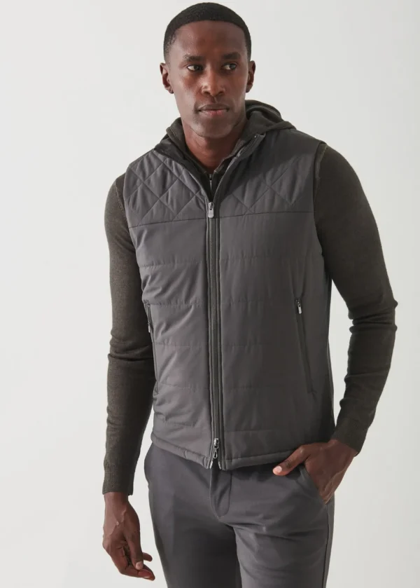 Active Mix-Media Quilted Vest