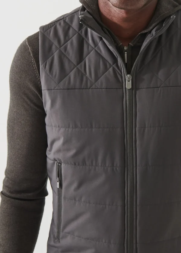 Active Mix-Media Quilted Vest