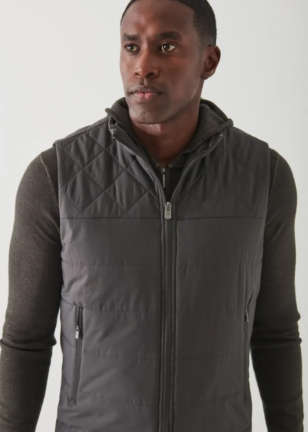 Active Mix-Media Quilted Vest