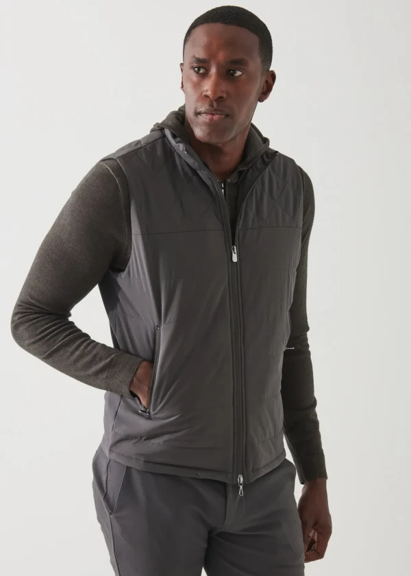 Active Mix-Media Quilted Vest