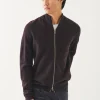 Boiled Merino Wool Full Zip Cardigan