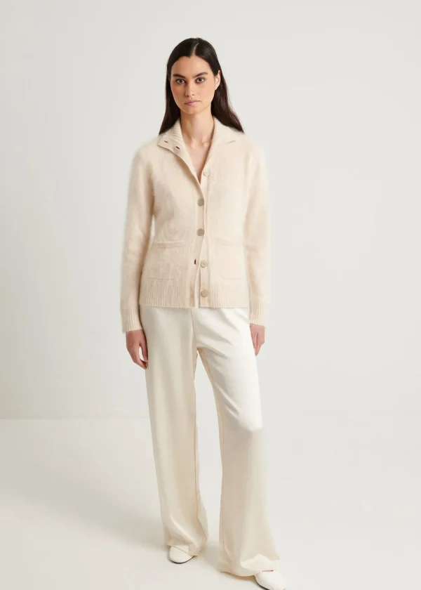 Brushed Cashmere Button Front Jacket