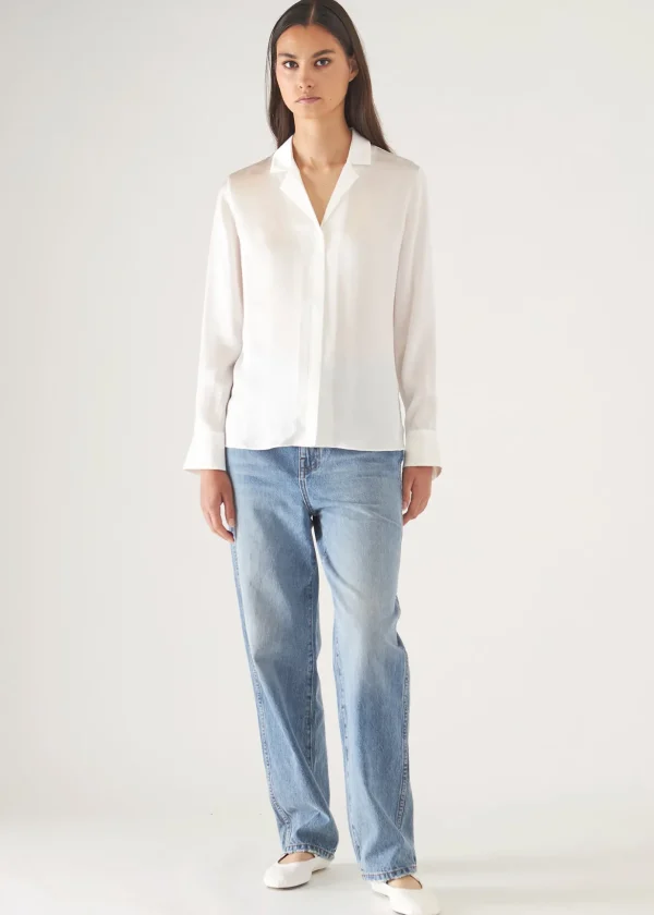 Camp Collar Silk Shirt