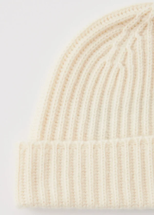 Cashmere Ribbed Beanie