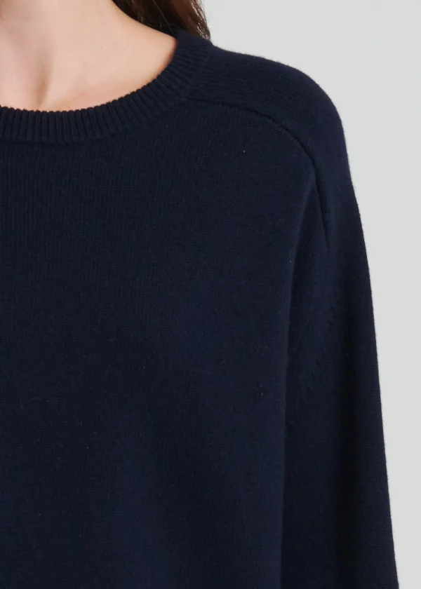 Cashmere Saddle Shoulder Crewneck