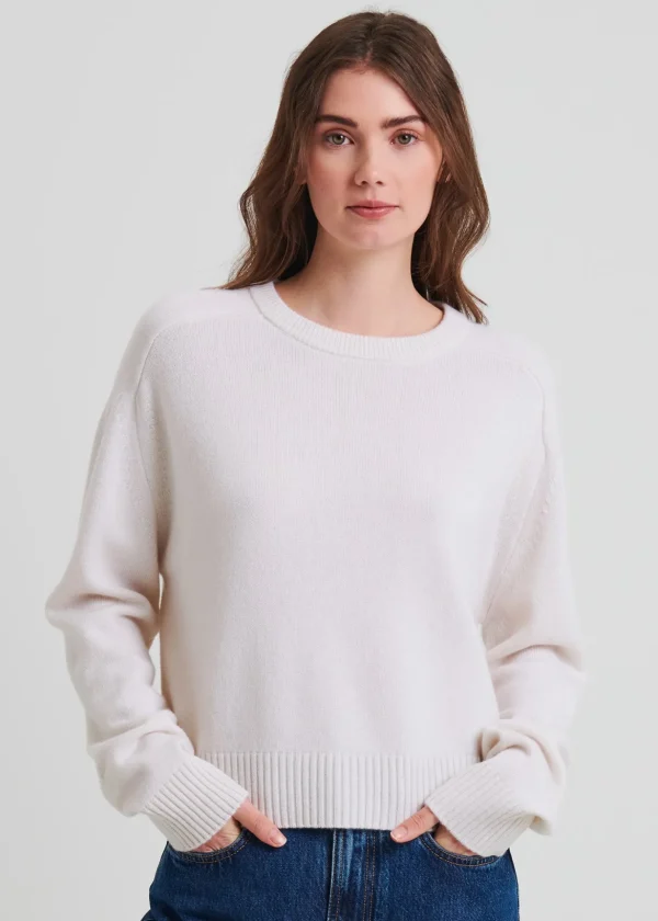 Cashmere Saddle Shoulder Crewneck