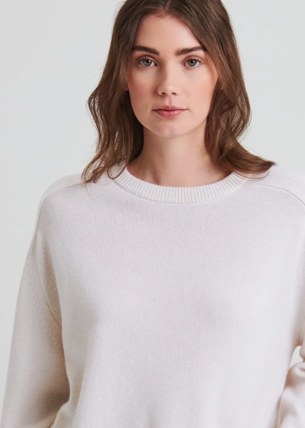 Cashmere Saddle Shoulder Crewneck