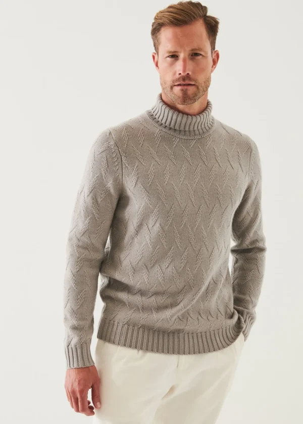 Chevron Turtleneck