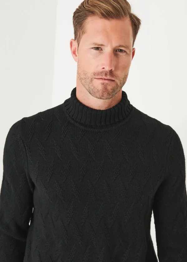 Chevron Turtleneck