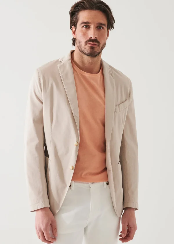 Cotton Blend Garment Dye Blazer