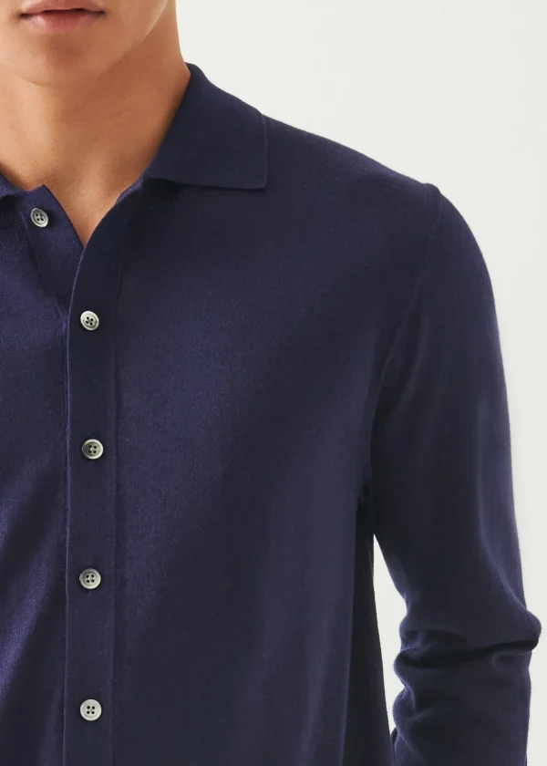 Cotton Cashmere Button Front Shirt