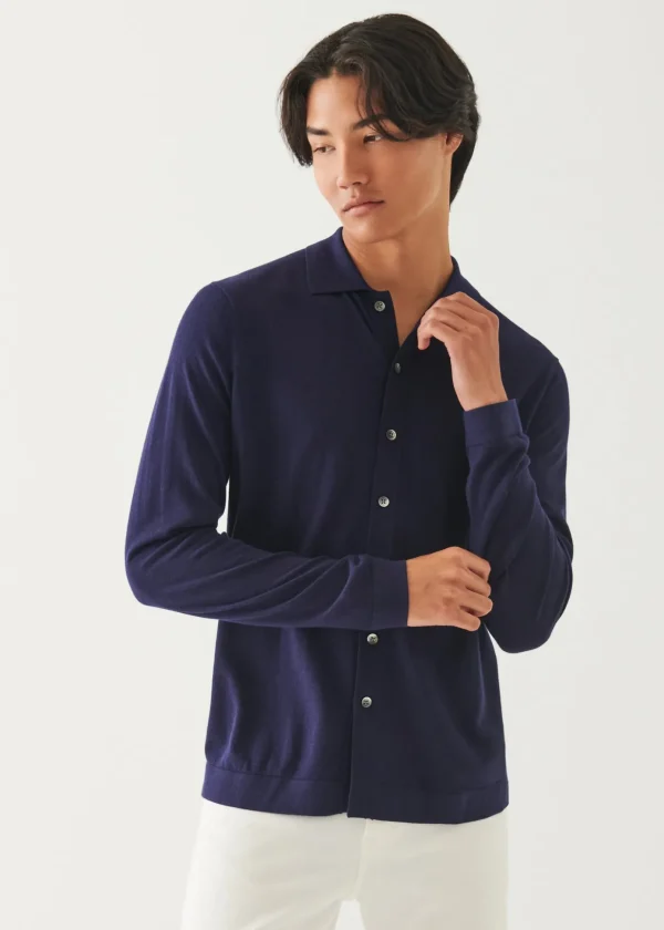 Cotton Cashmere Button Front Shirt