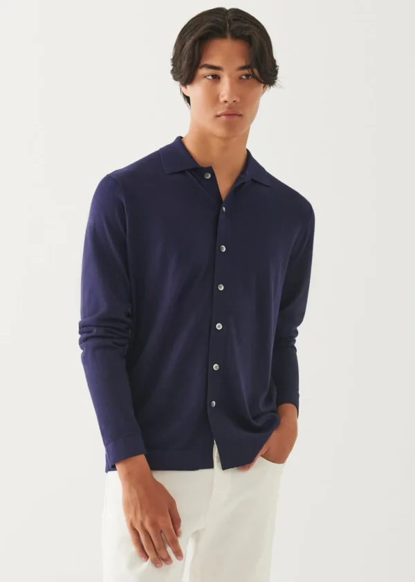 Cotton Cashmere Button Front Shirt