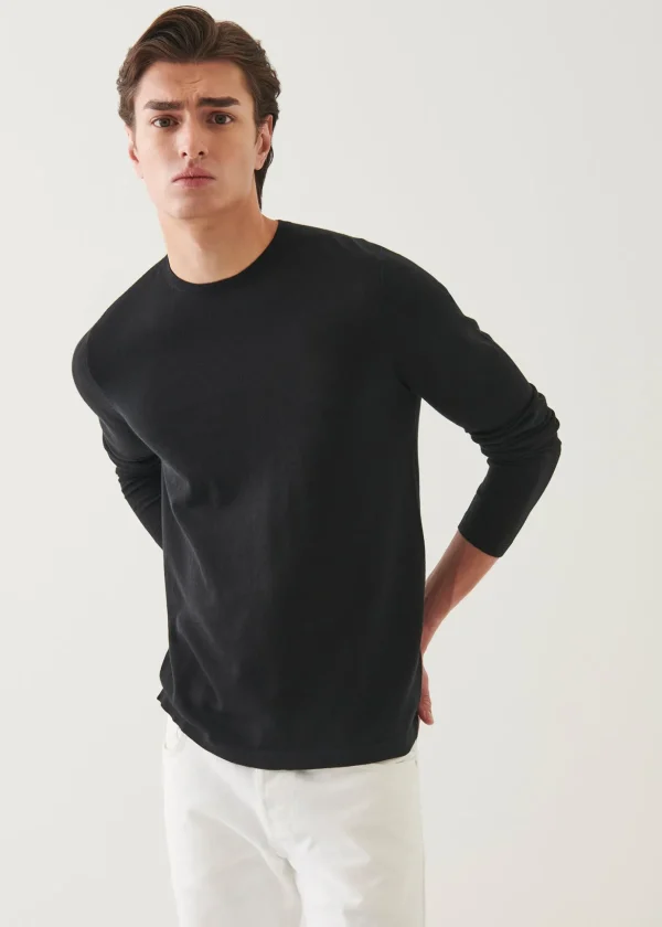 Cotton Cupro Crewneck