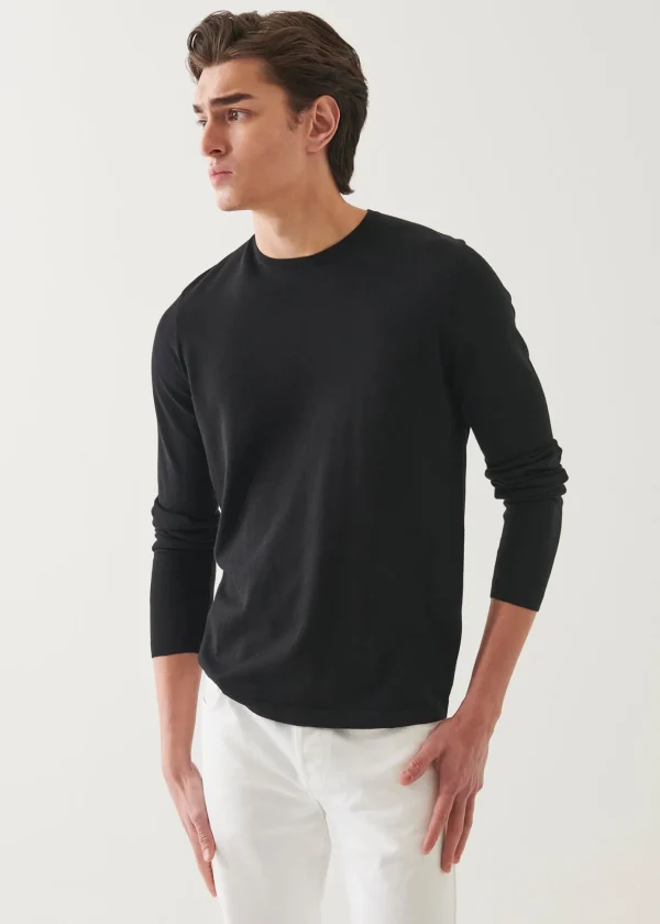 Cotton Cupro Crewneck