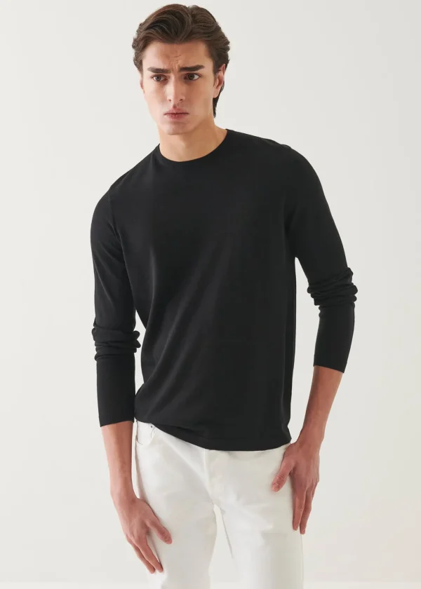 Cotton Cupro Crewneck