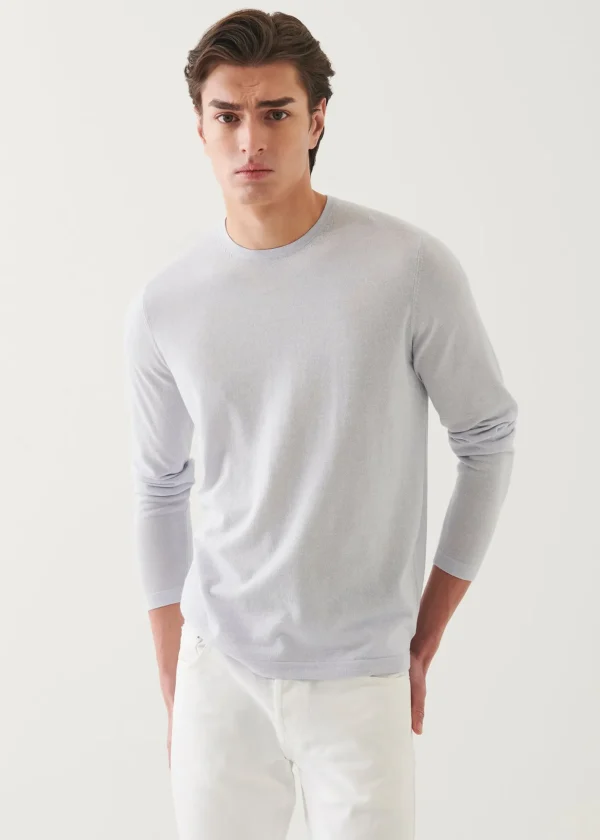 Cotton Cupro Crewneck