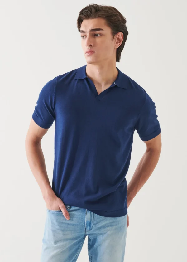 Cotton Cupro Open Polo