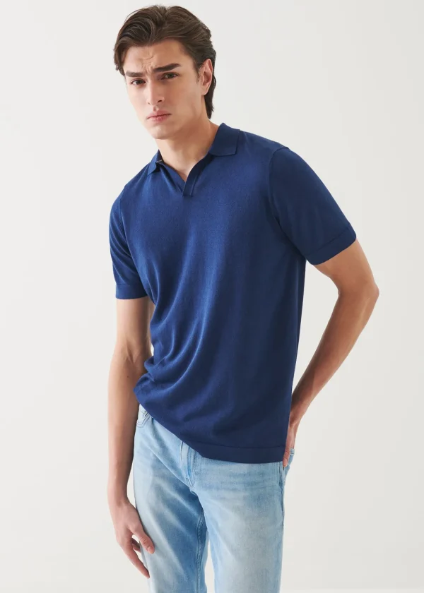 Cotton Cupro Open Polo