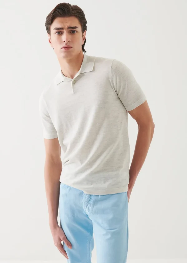 Cotton Cupro Tipped Polo