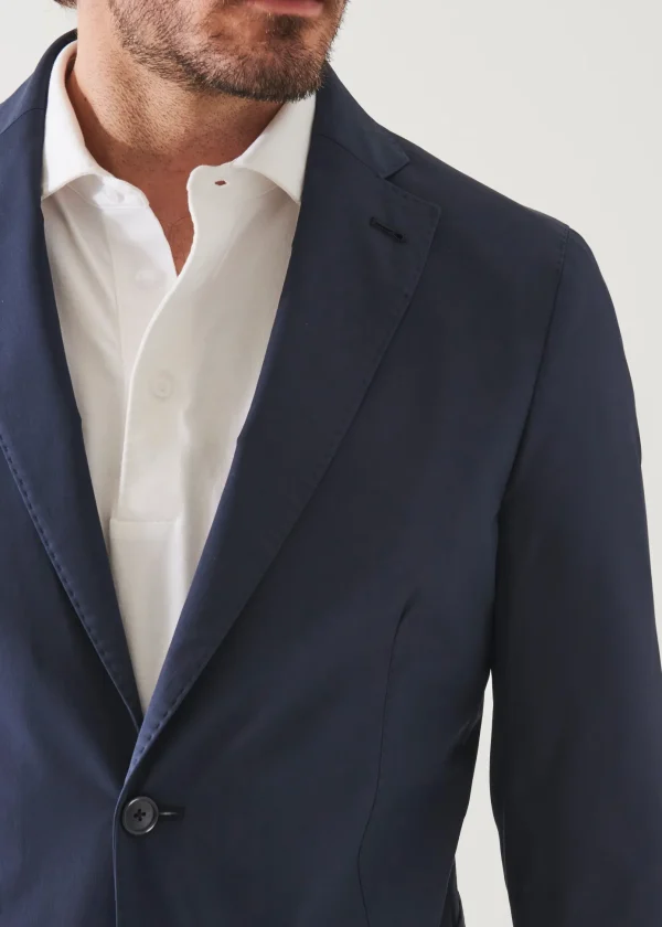 Cotton Stretch Two-Button Blazer