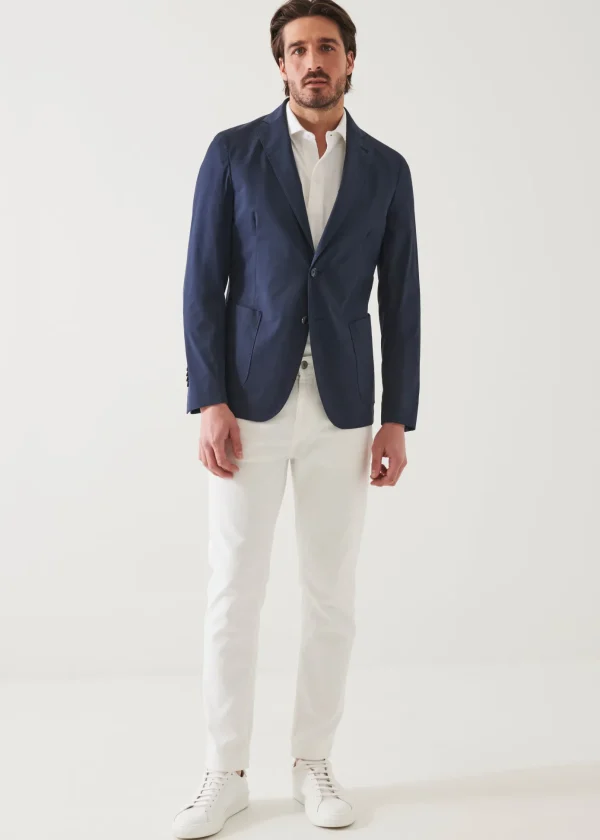 Cotton Stretch Two-Button Blazer