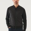 Diamond Quilted Zip-Up Bomber Jacket