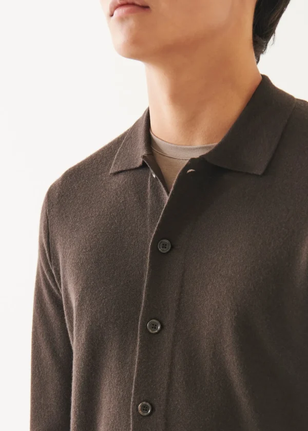 Double Face Merino Button Up Shirt Jacket