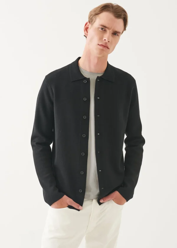 Double Face Merino Button Up Shirt Jacket