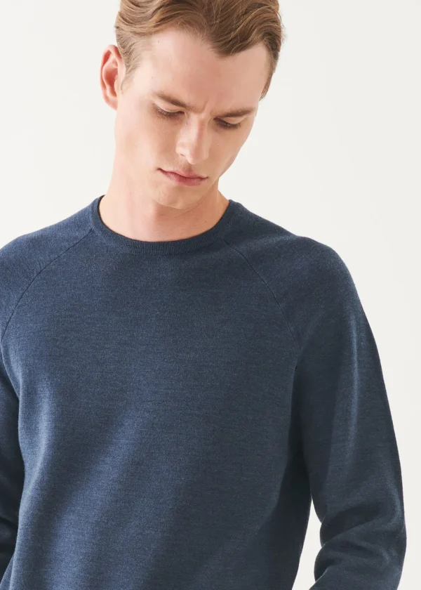 Double Face Merino Raglan Crewneck