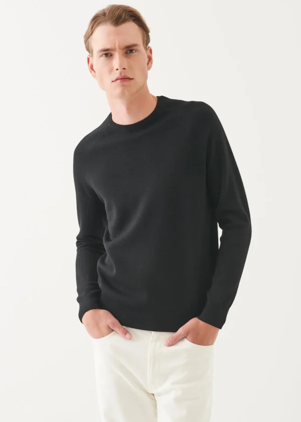 Double Face Merino Raglan Crewneck