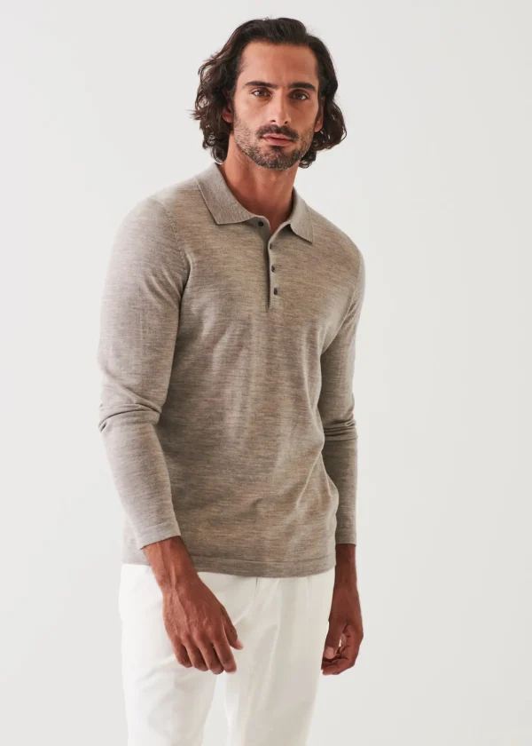 Extra-Fine Merino Button Polo