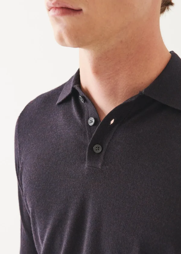 Extra-Fine Merino Button Polo