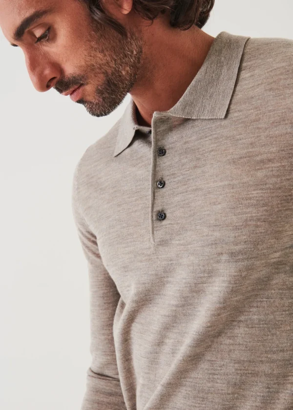 Extra-Fine Merino Button Polo