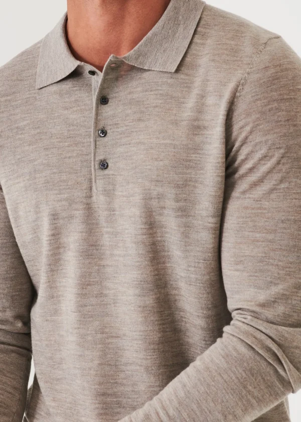 Extra-Fine Merino Button Polo