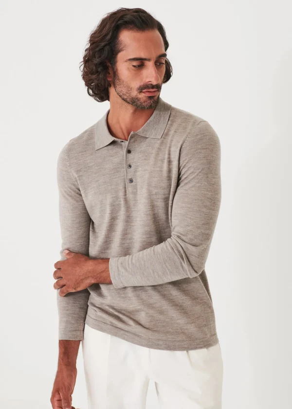 Extra-Fine Merino Button Polo