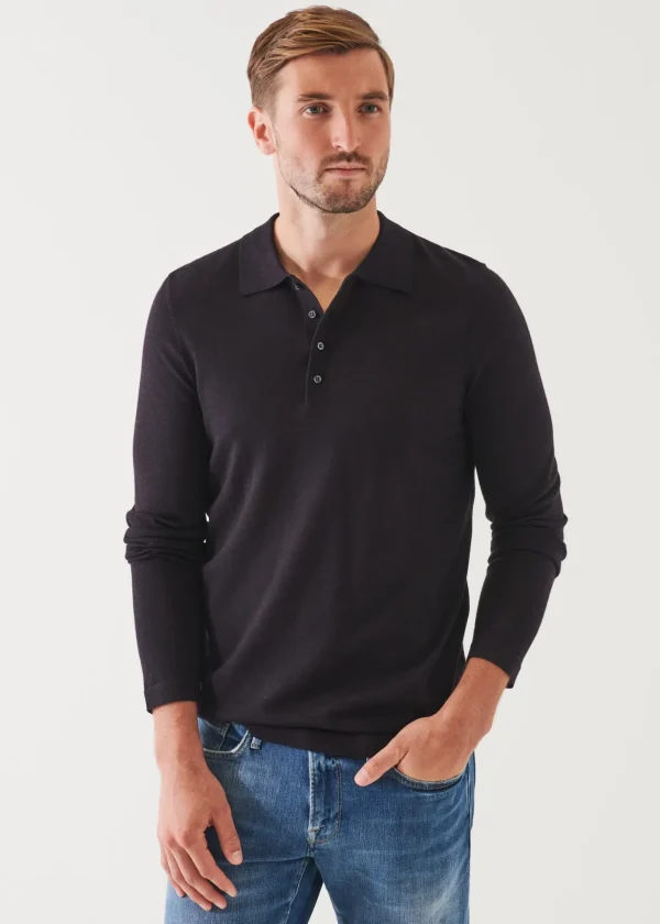 Extra-Fine Merino Button Polo