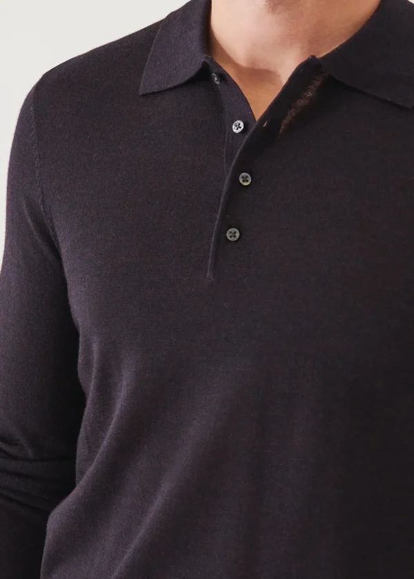 Extra-Fine Merino Button Polo