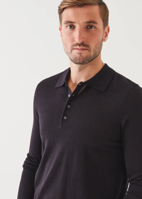 Extra-Fine Merino Button Polo