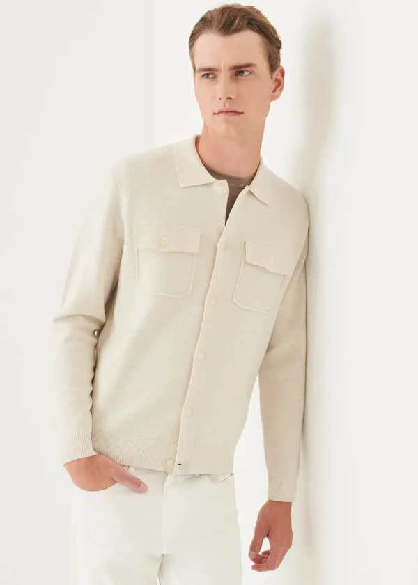 Extra-Fine Merino Half Milano Stitch Overshirt