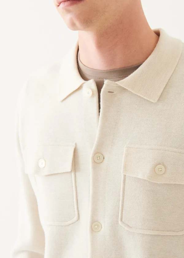 Extra-Fine Merino Half Milano Stitch Overshirt