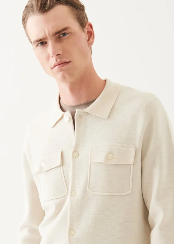 Extra-Fine Merino Half Milano Stitch Overshirt