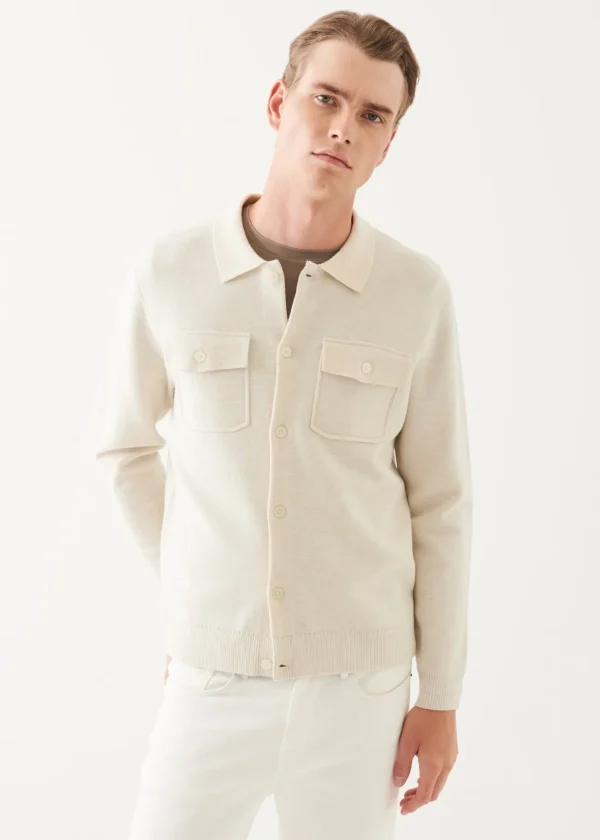 Extra-Fine Merino Half Milano Stitch Overshirt