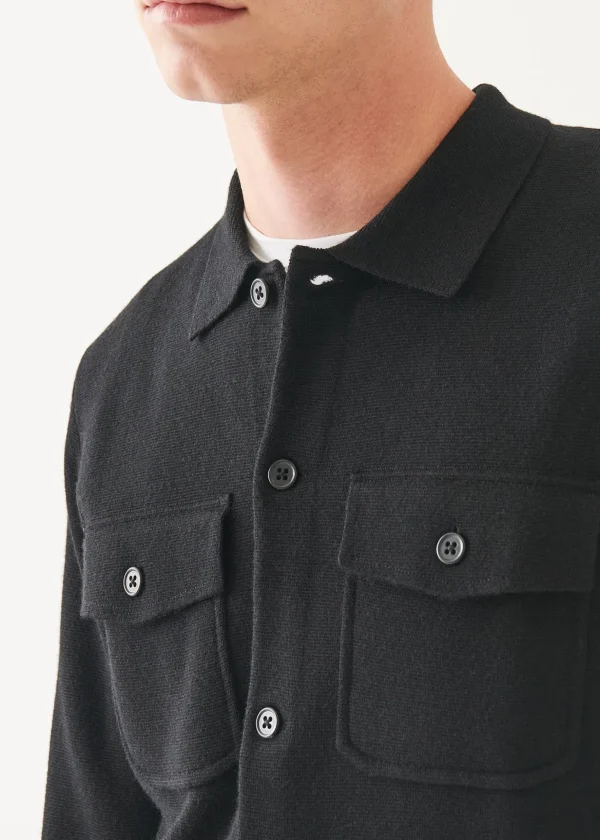 Extra-Fine Merino Half Milano Stitch Overshirt