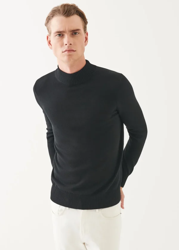 Extra-Fine Merino Mock Neck Sweater