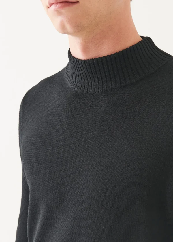 Extra-Fine Merino Mock Neck Sweater