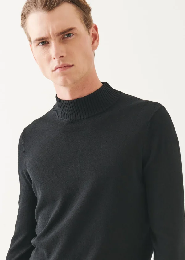 Extra-Fine Merino Mock Neck Sweater