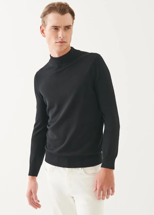 Extra-Fine Merino Mock Neck Sweater