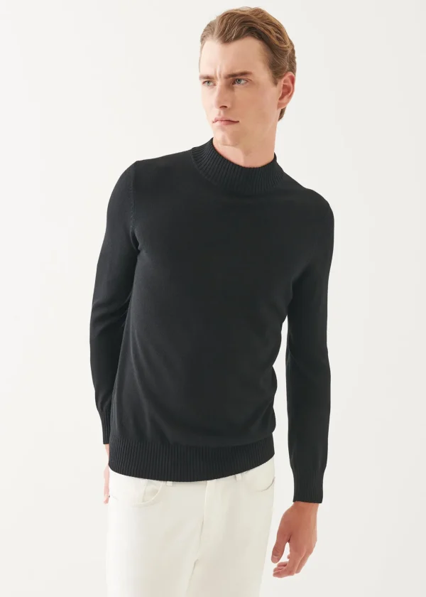 Extra-Fine Merino Mock Neck Sweater